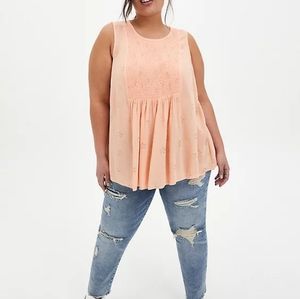 Torrid Size 00 peach tank